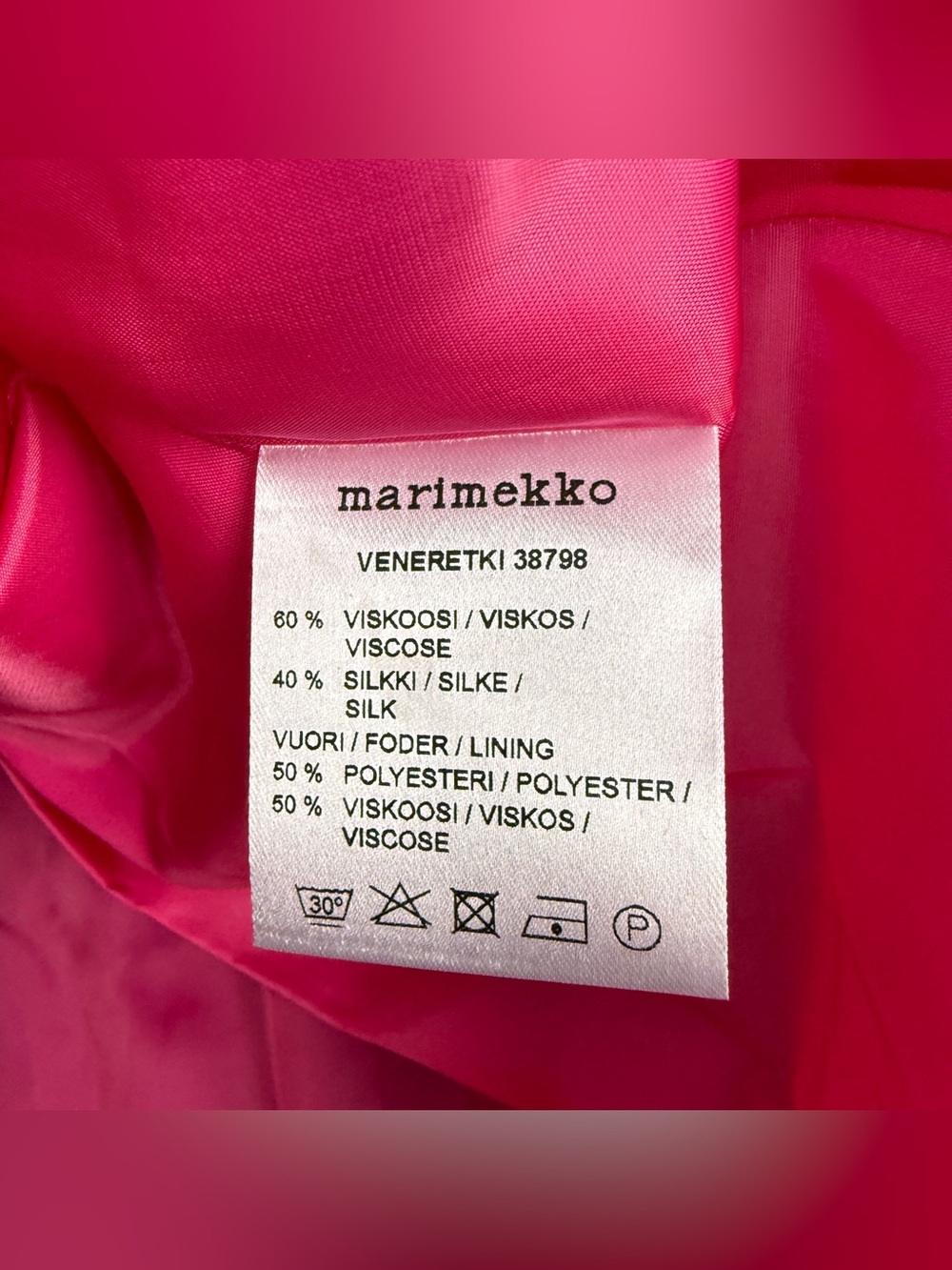 Marimekko Wavy Printed Multicolor Silk Blend Dress - Picture 5 of 5